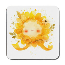 Benjamin Tate Design Sunflower Charm Placemat Coaster Set With Wood Bottom And Designer Artwork Twelve Piece Limited Edition - thumbnail 3