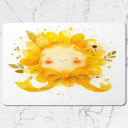 Benjamin Tate Design Sunflower Charm Placemat Coaster Set With Wood Bottom And Designer Artwork Twelve Piece Limited Edition - thumbnail 2