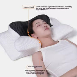 Ergonomic Memory Foam Pillow For Cervical Neck Shoulder Orthopedic Pain Relief - thumbnail 4