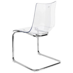 Beliani Set Of 2 Marshall Cantilever Dining Chairs, Transparent - thumbnail 6