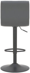 Lamboro Aldo Charcoal Grey Bar Stool - Swivel Gas Lift With Matt Black Footrest - thumbnail 5