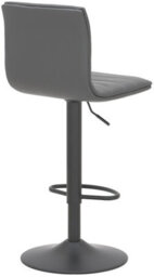 Lamboro Aldo Charcoal Grey Bar Stool - Swivel Gas Lift With Matt Black Footrest - thumbnail 4