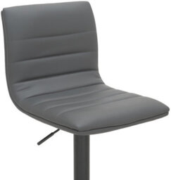 Lamboro Aldo Charcoal Grey Bar Stool - Swivel Gas Lift With Matt Black Footrest - thumbnail 7