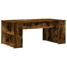 Berkfield Coffee Table Smoked Oak 102X55X42 Cm Engineered Wood - thumbnail 2