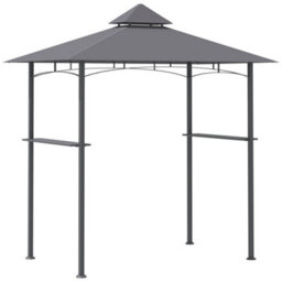 Outsunny Outdoor Double-Tier Bbq Gazebo Shelter Grill Canopy Barbecue Tent - thumbnail 2