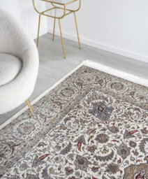 MiHOMEUK Minyatur Premium Quality V377A White Abstract Modern Turkish Area Rug - 120 X 180 Cm - thumbnail 2