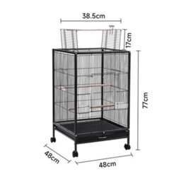 Thehotsale Open Play Top Metal Pet Bird Cage With Casters 48Cm W X 48Cm D X 77Cm H - thumbnail 6