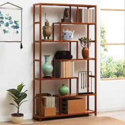 Thehotsale 7-Tier Wooden Freestanding Bookcase Brown - thumbnail 2