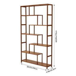 Thehotsale 7-Tier Wooden Freestanding Bookcase Brown - thumbnail 8