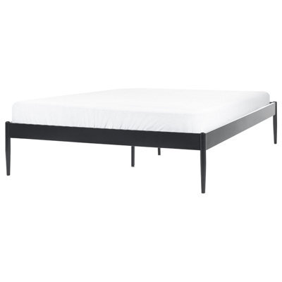 Beliani Bed Metal Vaurs 140 X 200 Cm (Eu Double) Black - image 1