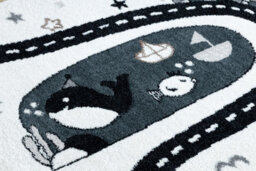 RugsX Carpet Fun Route For Children, Street, Animals Cream 160X220 Cm - thumbnail 5