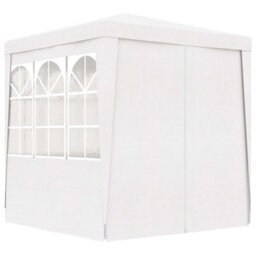 Walplus Professional Party Tent Garden Gazebo Canopy With Side Walls 2X2 M White 90 G/mâ² - thumbnail 4