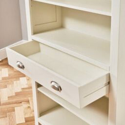 The Furniture Market Cotswold Cream Painted Large Wide 1 Drawer Adjustable 5 Shelf Bookcase - thumbnail 7