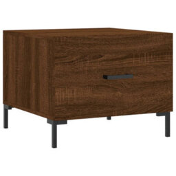 Berkfield Coffee Table Brown Oak 50X50X40 Cm Engineered Wood - thumbnail 2