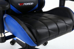 Gtforce Pro Gt Reclining Sports Racing Gaming Office Desk Pc Car Faux Leather Chair (Blue) - thumbnail 6