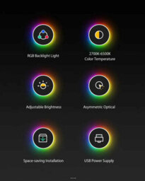 Led Desk Lamp Monitor Light Bar Rgb Double Sided For Work Study Gaming - thumbnail 5