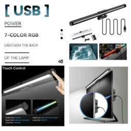 Led Desk Lamp Monitor Light Bar Rgb Double Sided For Work Study Gaming - thumbnail 4