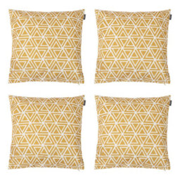 icon Indoor And Outdoor Geometric Pattern Waterproof Filled Cushion Yellow 4X - thumbnail 7