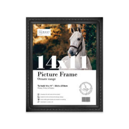 14X11 Black Ornate Picture Frame (35.6 X 27.9Cm) Poster, Photo, Artwork, Gallery Wall Or Print - thumbnail 1