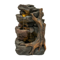 MonsterShop Outdoor Water Feature Garden Fountain Leds Plug-In Pump Willow Springs - thumbnail 2
