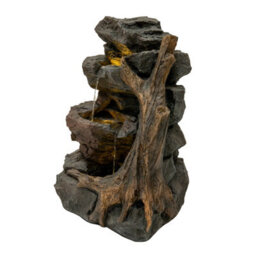 MonsterShop Outdoor Water Feature Garden Fountain Leds Plug-In Pump Willow Springs - thumbnail 3