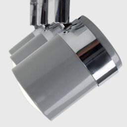 Valuelights Rosie 3 Way Adjustable Gloss Grey And Silver Chrome Straight Bar Ceiling Spotlight Fitting - thumbnail 7