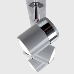 Valuelights Rosie 3 Way Adjustable Gloss Grey And Silver Chrome Straight Bar Ceiling Spotlight Fitting - thumbnail 8