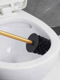 Golden Stainless Steel Toilet Brush With 304 Long Handle And Heavy Base - thumbnail 5