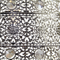 Happy Homewares Antique Silver Acrylic Gem Moroccan Style Chandelier Pendant Light Shade Fitting - thumbnail 6