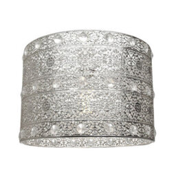 Happy Homewares Antique Silver Acrylic Gem Moroccan Style Chandelier Pendant Light Shade Fitting