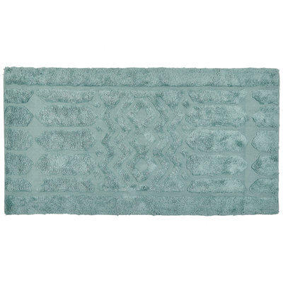 Beliani Mint Cotton Area Rug - Hand-Tufted Geometric Shaggy, 80 X 150 Cm - image 1