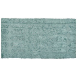 Beliani Mint Cotton Area Rug - Hand-Tufted Geometric Shaggy, 80 X 150 Cm - thumbnail 1