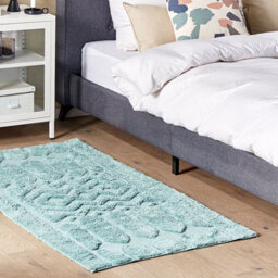 Beliani Mint Cotton Area Rug - Hand-Tufted Geometric Shaggy, 80 X 150 Cm - thumbnail 2