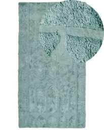 Beliani Mint Cotton Area Rug - Hand-Tufted Geometric Shaggy, 80 X 150 Cm - thumbnail 3