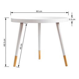 Aspect Furniture Olga Round Manufacturer Wood Side/end/lamp/coffee Table-White - thumbnail 4