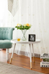 Aspect Furniture Olga Round Manufacturer Wood Side/end/lamp/coffee Table-White - thumbnail 1