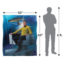 Star Trek Captains Chair Silky Supersoft Blanket Blue/multicoloured (One Size) - thumbnail 5