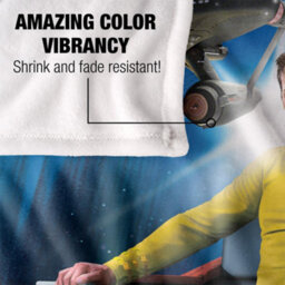 Star Trek Captains Chair Silky Supersoft Blanket Blue/multicoloured (One Size) - thumbnail 4