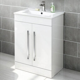 iBathUK Avon 2 Door Floorstanding Vanity Unit With Basin - 615mm X 815mm - 1 Tap Hole - thumbnail 5