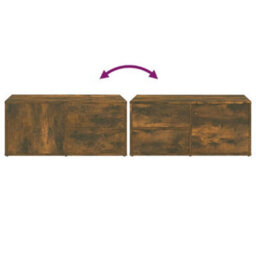 Berkfield Tv Cabinet Smoked Oak 80X34X36 Cm Engineered Wood - thumbnail 9