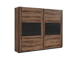 Impact Furniture Luxury King Size Bedroom Furniture Set With Sliding Wardrobe Usb Charger Led Light Bed Frame Bedside Oak Black Kassel - thumbnail 5