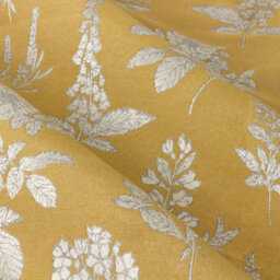 Wylder Sophia Jacquard Floral Room Darkening Eyelet Curtain Pair Gold (W)229Cm X (D)137Cm - thumbnail 6