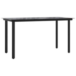 Walplus 5 Piece Garden Dining Set Black Textilene And Steel - thumbnail 6