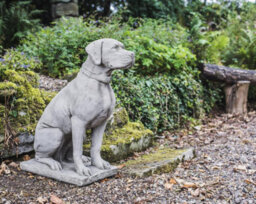 Large Life-Size Hunting Dog Stone Garden Ornament - thumbnail 4