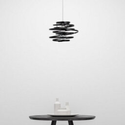 First Choice Lighting Set Of 2 Black Metal Swirl Easy Fit Light Shades - thumbnail 3