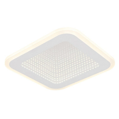 Luminosa Lighting Luminosa Lamela Square Integrated Led Semi Flush Ceiling Light White Matt Led 4000K - image 1