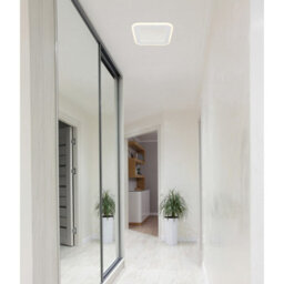 Luminosa Lighting Luminosa Lamela Square Integrated Led Semi Flush Ceiling Light White Matt Led 4000K - thumbnail 6