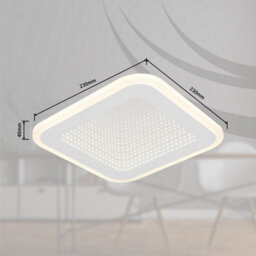 Luminosa Lighting Luminosa Lamela Square Integrated Led Semi Flush Ceiling Light White Matt Led 4000K - thumbnail 7