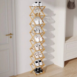 9 Tier Shoe Rack Narrow Foldable Free Standing - thumbnail 3