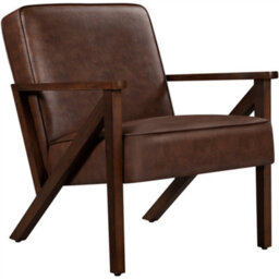 Yaheetech Dark Brown Extra-Wide Faux Leather Armchair - thumbnail 2